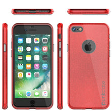 Cargar imagen en el visor de la galería, iPhone SE (4.7&quot;) Case, Punkcase Galactic 2.0 Series Ultra Slim Protective Armor TPU Cover [Red] (Color in image: black/grey)
