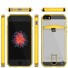 Load image into Gallery viewer, iPhone SE/5S/5 Case, PUNKCASE® LUCID Gold Series | Card Slot | SHIELD Screen Protector | Ultra fit (Color in image: Silver)
