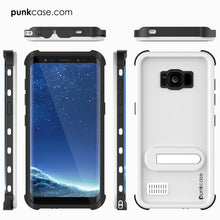 Load image into Gallery viewer, Galaxy S8 Plus Waterproof Case, Punkcase KickStud White Series [Slim Fit] [IP68 Certified] [Shockproof] [Snowproof] Armor Cover. (Color in image: Black)
