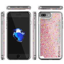 Cargar imagen en el visor de la galería, iPhone 8+ Plus Case, PunkCase LIQUID Rose Series, Protective Dual Layer Floating Glitter Cover (Color in image: green)
