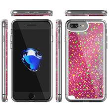 Cargar imagen en el visor de la galería, iPhone 7 Plus Case, PunkCase LIQUID Pink Series, Protective Dual Layer Floating Glitter Cover (Color in image: silver)
