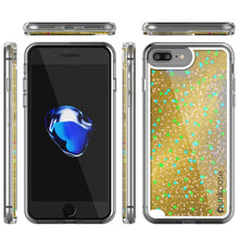 Load image into Gallery viewer, iPhone 8+ Plus Case, PunkСase LIQUID Gold Series, Protective Dual Layer Floating Glitter Cover (Color in image: pink)
