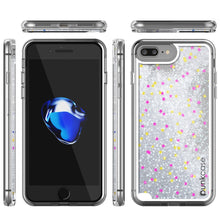 Cargar imagen en el visor de la galería, iPhone 8+ Plus Case, PunkCase LIQUID Silver Series, Protective Dual Layer Floating Glitter Cover (Color in image: pink)
