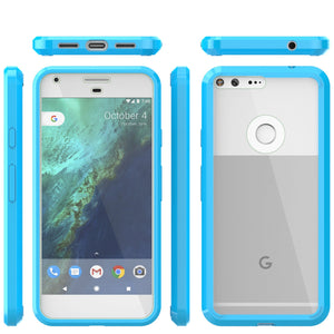 Google Pixel Case Punkcase® LUCID 2.0 Light Blue Series w/ PUNK SHIELD Glass Screen Protector | Ultra Fit (Color in image: black)