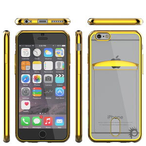 iPhone 6s/6 Case, PUNKCASE® LUCID Gold Series | Card Slot | SHIELD Screen Protector | Ultra fit (Color in image: Silver)