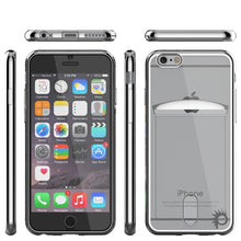 Load image into Gallery viewer, iPhone 6s/6 Case, PUNKCASE® LUCID Silver Series | Card Slot | SHIELD Screen Protector | Ultra fit (Color in image: Balck)
