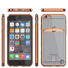 Load image into Gallery viewer, iPhone 6s/6 Case, PUNKCASE® LUCID Rose Gold Series | Card Slot | SHIELD Screen Protector | Ultra fit (Color in image: Balck)
