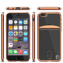 Load image into Gallery viewer, iPhone 8 Case, PUNKCASE® LUCID Rose Gold Series | Card Slot | SHIELD Screen Protector | Ultra fit (Color in image: Black)
