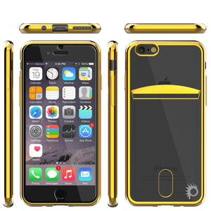 iPhone 8+ Plus Case, PUNKCASE® LUCID Gold Series | Card Slot | SHIELD Screen Protector | Ultra fit (Color in image: Silver)
