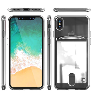 iPhone X Case, PUNKcase [LUCID Series] Slim Fit Protective Dual Layer Armor Cover W/ Scratch Resistant PUNKSHIELD Screen Protector [SILVER] 