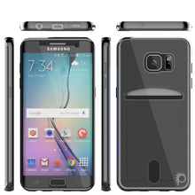 Load image into Gallery viewer, Galaxy S6 EDGE Case, PUNKCASE® LUCID Black Series | Card Slot | SHIELD Screen Protector | Ultra fit (Color in image: Silver)
