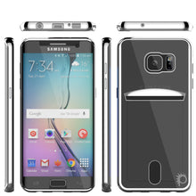 Load image into Gallery viewer, Galaxy S6 EDGE Case, PUNKCASE® LUCID Silver Series | Card Slot | SHIELD Screen Protector | Ultra fit (Color in image: Balck)

