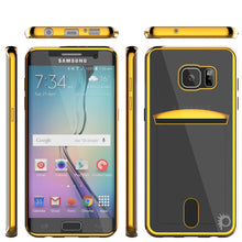 Load image into Gallery viewer, Galaxy S6 EDGE Case, PUNKCASE® LUCID Gold Series | Card Slot | SHIELD Screen Protector | Ultra fit (Color in image: Silver)
