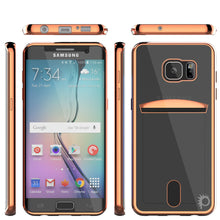 Load image into Gallery viewer, Galaxy S6 EDGE+ Plus Case, PUNKCASE® LUCID Rose Gold Series | Card Slot | SHIELD Screen Protector (Color in image: Balck)
