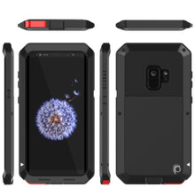 Cargar imagen en el visor de la galería, Galaxy S9 Metal Case, Heavy Duty Military Grade Rugged Armor Cover [shock proof] Hybrid Full Body Hard Aluminum &amp; TPU Design [non slip] W/ Prime Drop Protection for Samsung Galaxy S9 [Black] (Color in image: Gold)
