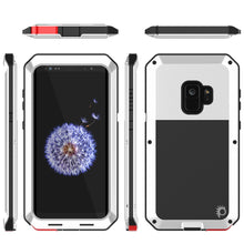 Cargar imagen en el visor de la galería, Galaxy S9 Metal Case, Heavy Duty Military Grade Rugged Armor Cover [shock proof] Hybrid Full Body Hard Aluminum &amp; TPU Design [non slip] W/ Prime Drop Protection for Samsung Galaxy S9 [White] (Color in image: Black)
