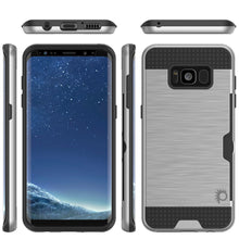 Cargar imagen en el visor de la galería, Galaxy S8 Plus Case, PUNKcase [SLOT Series] [Slim Fit] Dual-Layer Armor Cover w/Integrated Anti-Shock System, Credit Card Slot [Silver] (Color in image: Pink)
