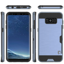Cargar imagen en el visor de la galería, Galaxy S8 Case, PUNKcase [SLOT Series] [Slim Fit] Dual-Layer Armor Cover w/Integrated Anti-Shock System, Credit Card Slot [Navy] (Color in image: Pink)

