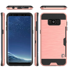 Cargar imagen en el visor de la galería, Galaxy S8 Case, PUNKcase [SLOT Series] [Slim Fit] Dual-Layer Armor Cover w/Integrated Anti-Shock System, Credit Card Slot [Rose Gold] (Color in image: Pink)
