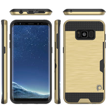 Cargar imagen en el visor de la galería, Galaxy S8 Case, PUNKcase [SLOT Series] [Slim Fit] Dual-Layer Armor Cover w/Integrated Anti-Shock System, Credit Card Slot [Gold] (Color in image: Pink)
