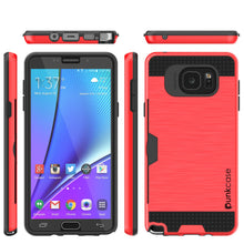 Cargar imagen en el visor de la galería, Galaxy Note 5 Case PunkCase SLOT Red Series Slim Armor Soft Cover Case w/ Tempered Glass (Color in image: White)
