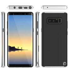 Load image into Gallery viewer, Galaxy Note 8 Case, PunkCase [Stealth Series] Hybrid 3-Piece Shockproof Dual Layer Cover [Non-Slip] [Soft TPU + PC Bumper] with PUNKSHIELD Screen Protector for Samsung Note 8 [White] (Color in image: Black)
