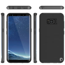 Load image into Gallery viewer, Galaxy S8 PLUS Case, PunkCase [Stealth Series] Hybrid 3-Piece Shockproof Dual Layer Cover [Non-Slip] [Soft TPU + PC Bumper] with PUNKSHIELD Screen Protector for Samsung S8+ [Grey] (Color in image: Black)
