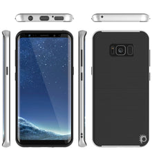 Load image into Gallery viewer, Galaxy S8 Case, PunkCase [Stealth Series] Hybrid 3-Piece Shockproof Dual Layer Cover [Non-Slip] [Soft TPU + PC Bumper] with PUNKSHIELD Screen Protector for Samsung S8 Edge [White] (Color in image: Black)
