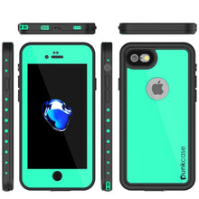 Cargar imagen en el visor de la galería, iPhone SE (4.7&quot;) Waterproof Case, Punkcase [Teal] [StudStar Series] [Slim Fit] [IP68 Certified]] [Dirtproof] [Snowproof] (Color in image: light green)
