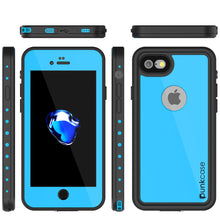 Cargar imagen en el visor de la galería, iPhone 7 Waterproof IP68 Case, Punkcase [Light Blue] [StudStar Series] [Slim Fit] [Dirt/Snow Proof] (Color in image: white)
