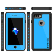 Cargar imagen en el visor de la galería, iPhone 7+ Plus Waterproof IP68 Case, Punkcase [Light Blue] [StudStar Series] [Slim Fit] [Dirtproof] (Color in image: white)
