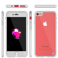 Cargar imagen en el visor de la galería, iPhone SE (4.7&quot;) Case [MASK Series] [WHITE] Full Body Hybrid Dual Layer TPU Cover W/ protective Tempered Glass Screen Protector (Color in image: navy)

