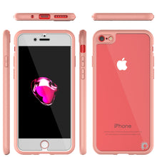 Cargar imagen en el visor de la galería, iPhone 7 Case [MASK Series] [PINK] Full Body Hybrid Dual Layer TPU Cover W/ protective Tempered Glass Screen Protector (Color in image: navy)
