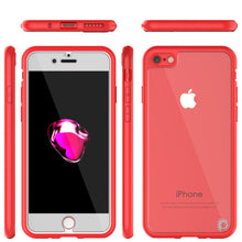 Cargar imagen en el visor de la galería, iPhone 7 Case [MASK Series] [RED] Full Body Hybrid Dual Layer TPU Cover W/ protective Tempered Glass Screen Protector (Color in image: pink)
