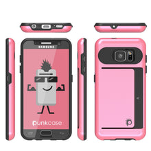 Cargar imagen en el visor de la galería, Galaxy S7 EDGE Case PunkCase CLUTCH Pink Series Slim Armor Soft Cover Case w/ Screen Protector (Color in image: Gold)
