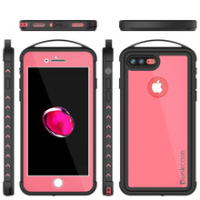 Cargar imagen en el visor de la galería, iPhone 7+ Plus Waterproof Case, Punkcase ALPINE Series, Pink | Heavy Duty Armor Cover (Color in image: red)
