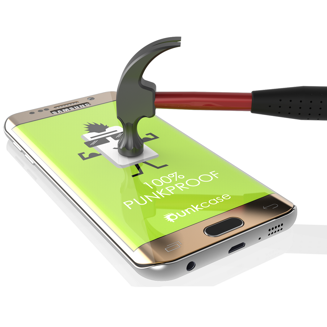 Galaxy S6 Edge Plus Gold Punkcase Glass SHIELD Tempered Glass Screen Protector 0.33mm Thick 9H (Color in image: Gold)