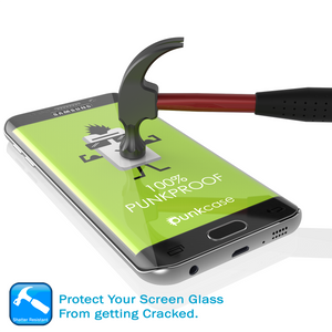 Galaxy Note 7 Clear Screen Protector, Punkcase Glass SHIELD  0.33mm Thick 9H Tempered Glass (Color in image: Black)