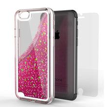 Cargar imagen en el visor de la galería, iPhone 8 Case, PunkCase LIQUID Pink Series, Protective Dual Layer Floating Glitter Cover (Color in image: rose)
