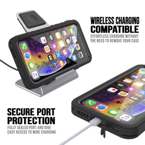 iPhone 12 Waterproof Case, Punkcase [Extreme Series] Armor Cover W/ Built In Screen Protector [Black] (Color in image: Teal)