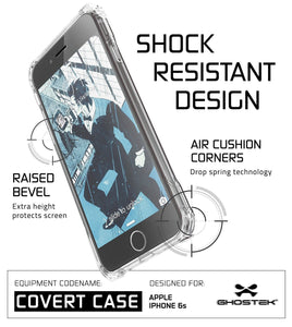 iPhone 6S Case, Ghostek® Covert Clear, Premium Impact Protective Armor | Lifetime Warranty Exchange (Color in image: rose pink)