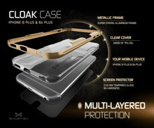 Load image into Gallery viewer, iPhone 6s Plus Case Gold Ghostek Cloak, Slim Protective Armor w/ Tempered Glass | Lifetime Warranty (Color in image: space grey)
