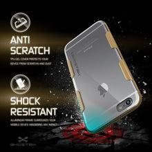 Load image into Gallery viewer, iPhone 6s Plus Case Gold Ghostek Cloak, Slim Protective Armor w/ Tempered Glass | Lifetime Warranty (Color in image: red)

