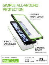 Cargar imagen en el visor de la galería, SIMPLE ALL-AROUND PROTECTION SEALED FRONT COVER Water-proof resistant 3. BACK CASE COVER Protection from drop 2.MOBILE DEVICE Apple IPHONE 7 PLUS EQUIPMENT CODENAME DESIGNED FOR es NAUTICAL ALE aug GHOSTS (Color in image: White)
