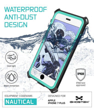 Load image into Gallery viewer, iPhone 8+ Plus Waterproof Case, Ghostek Nautical Series for iPhone 8+ Plus | Slim Underwater Protection | Adventure Duty | Swimming (Teal) 
