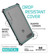 Load image into Gallery viewer, iPhone 8+ Plus Waterproof Case, Ghostek Nautical Series for iPhone 8+ Plus | Slim Underwater Protection | Adventure Duty | Swimming (Teal) 
