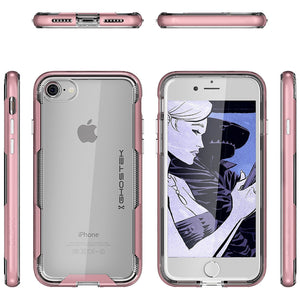 iPhone 8 Case, Ghostek Cloak 3 Series Case for iPhone 8 Case Clear Protective Case [Rose Pink] (Color in image: Gold)