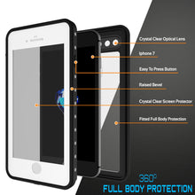 Load image into Gallery viewer, iPhone 8+ Plus Waterproof Case, Punkcase [StudStar Series] [Clear] [Slim Fit] [Shockproof] [Dirtproof] [Snowproof] Armor Cover (Color in image: white)
