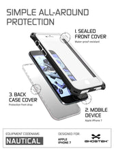 Cargar imagen en el visor de la galería, iPhone  8  Waterproof Case, Ghostek Nautical Series for iPhone  8  | Slim Underwater Protection | Adventure Duty | Ultra Fit | Swimming (White) (Color in image: Green)
