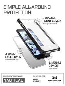 iPhone  8  Waterproof Case, Ghostek Nautical Series for iPhone  8  | Slim Underwater Protection | Adventure Duty | Ultra Fit | Swimming (White) (Color in image: Green)